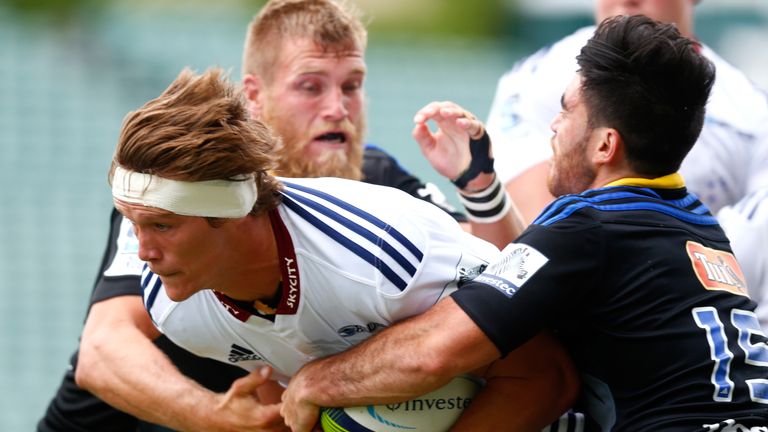 London Irish lock Will Lloyd, pictured in action for Auckland Blues