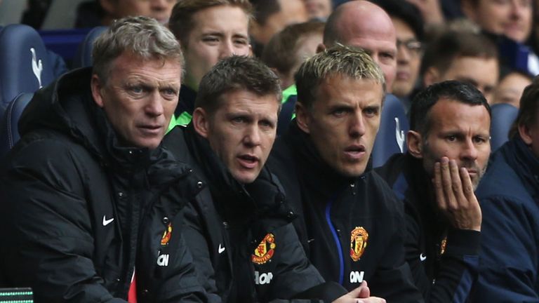 Ryan Giggs was part of David Moyes' coaching staff at Manchester United