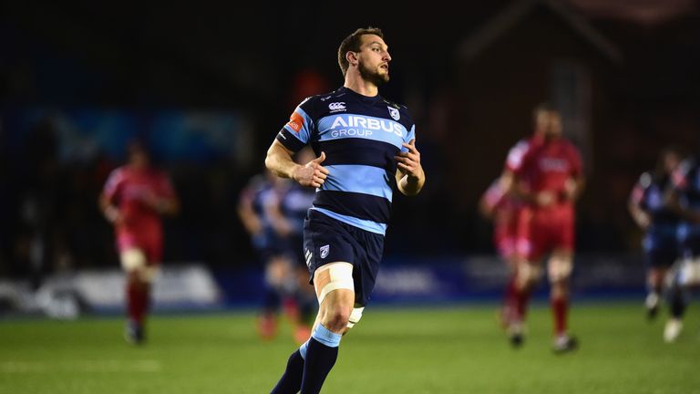Cardiff Blues player Sam Warburton in action during the Guinness Pro 12 match against Scarlets at  on December 19 2014
