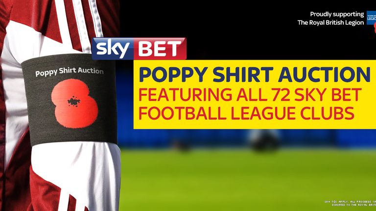 Sky Bet Poppy Shirt Auction