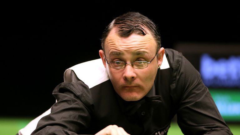 Martin Gould during his match against Mark Allen during day seven of the 2015 Betway UK Snooker Championship at The York Barbican, York.