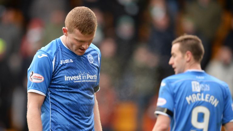 St Johnstone's Brian Easton cut a dejected figure as his side lost to Celtic