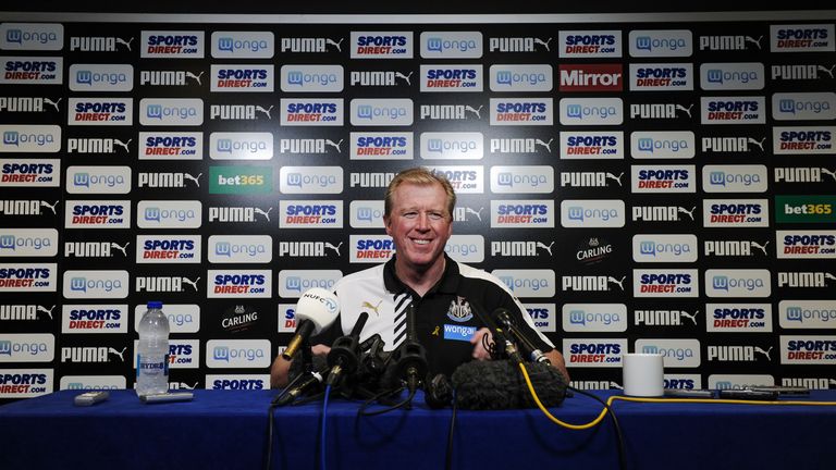 Steve McClaren press conference, Newcastle United, media, September 2015