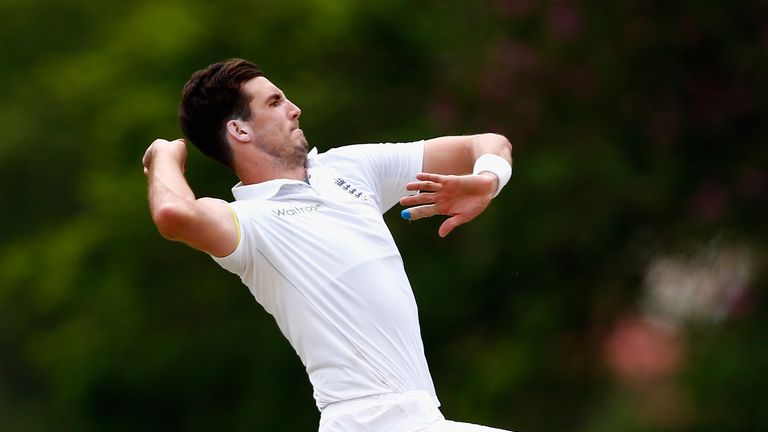PIETERMARITZBURG, SOUTH AFRICA - DECEMBER 20:  Steven Finn of England bowls during day one of the tour match between South Africa A and England at City Ova