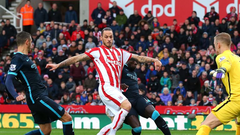 Marko Arnautovic pounces to open the scoring