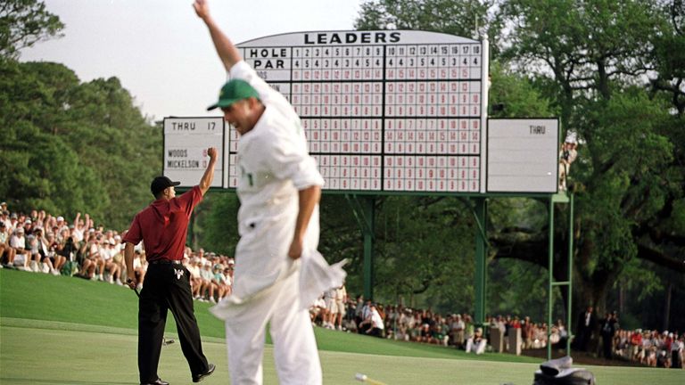 And Woods would go on to complete the 'Tiger Slam' by winning the 2001 Masters crown