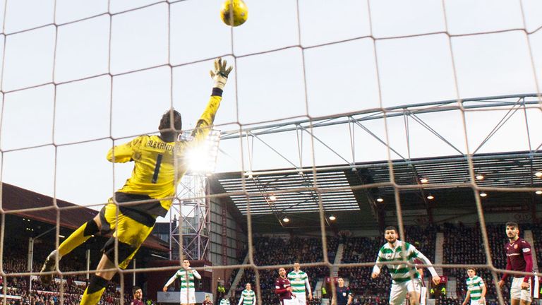 Tom Rogic gives Celtic a 2-1 lead over Hearts at Tynecastle