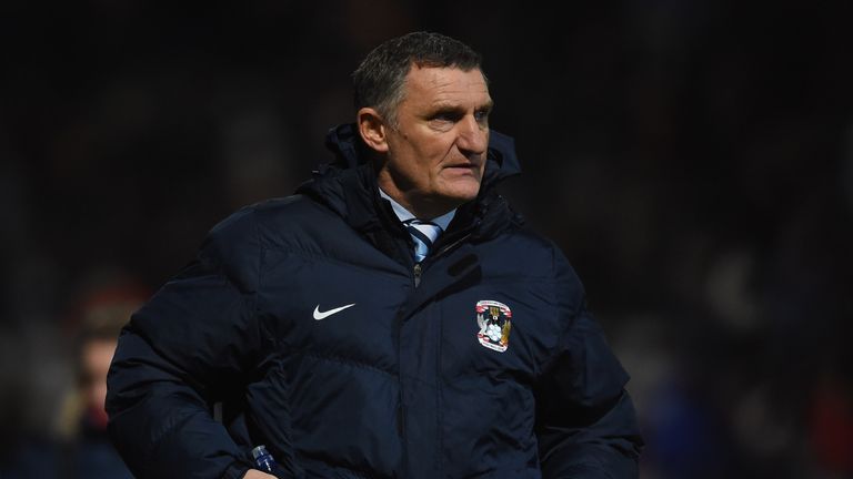 Tony Mowbray of Coventry City looks on during the Sky Bet League One match between Bradford City and Coventry City