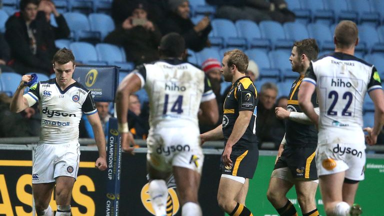 George Ford celebrates his match-winning conversion