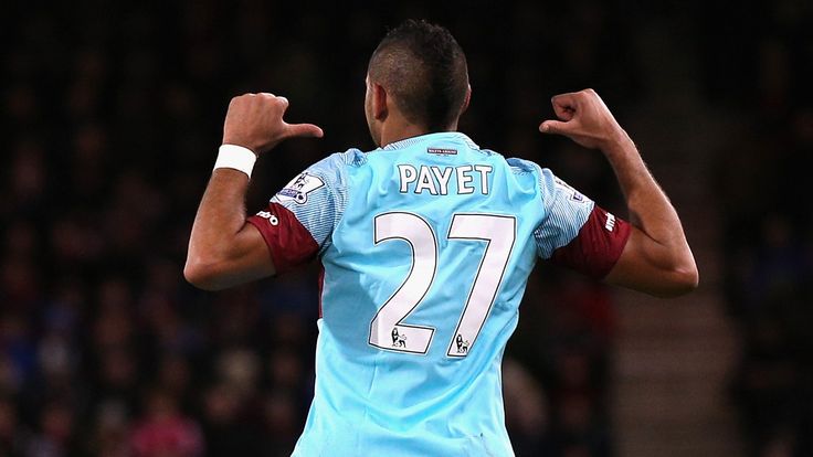 Dimitri Payet celebrates after scoring for West Ham