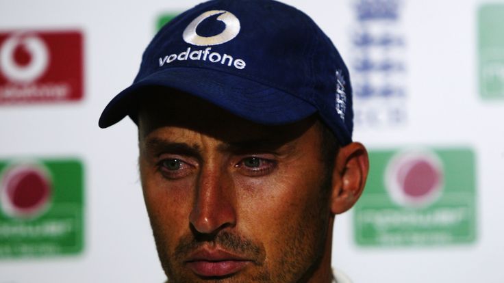 BIRMINGHAM - JULY 28:  Nasser Hussain of England announces his resignation as England captain during a Press Conference held at the end of the fifth day of