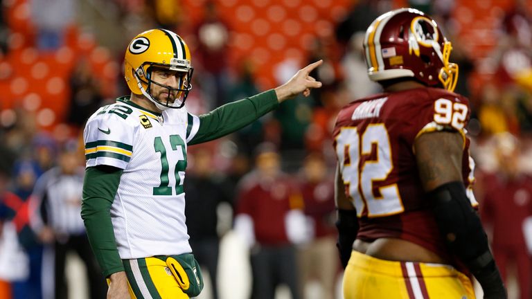 Aaron Rodgers rallies Packers past Redskins, 35-18, in NFC wild