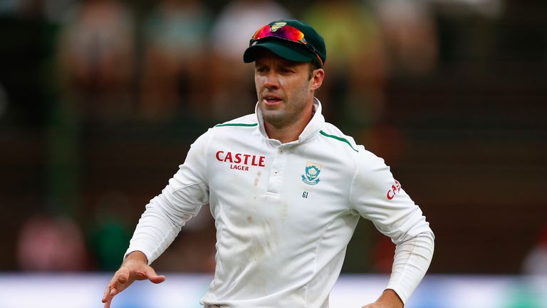 AB de Villiers in the field at the Wanderers Stadium in Johannesburg