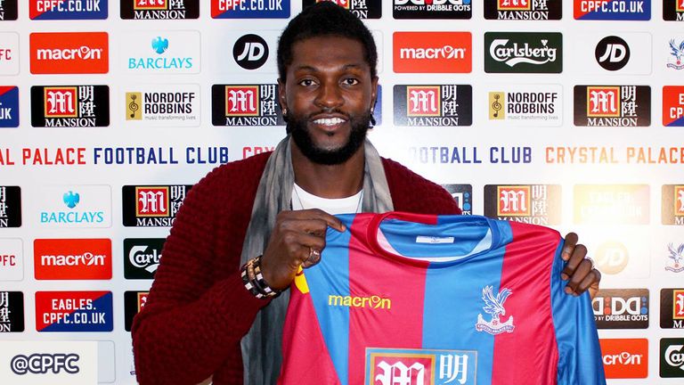 Emmanuel Adebayor signs for Crystal Palace