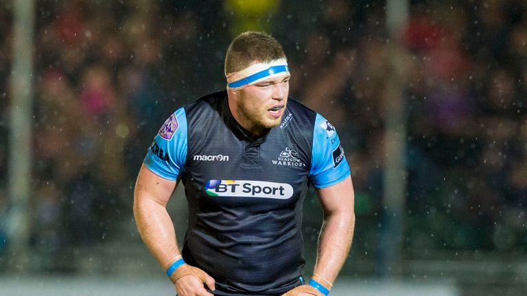Alex Allan in action for Glasgow Warriors.