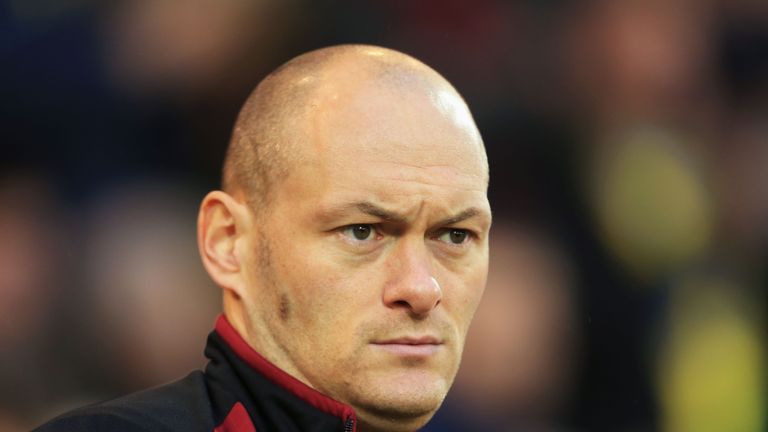 Alex Neil looks on prior to the Barclays Premier League match between Norwich City and Southampton 