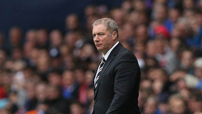 Rangers manager Ally McCoist looks on during the Scottish Championship League Match between Rangers and Hearts