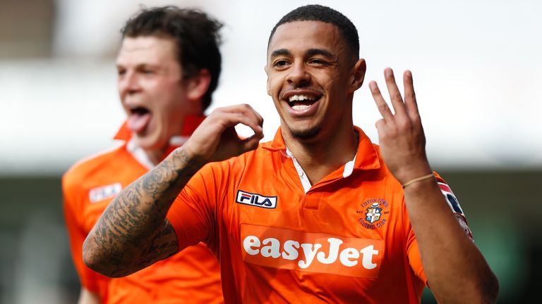 Andre Gray helped Luton to promotion to the Football League