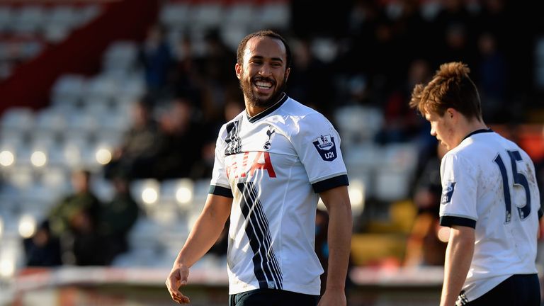 Andros Townsend of Tottenham Hotspur smiles