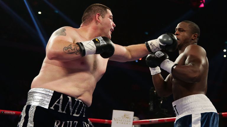 Andy Ruiz Jr (L) remains unbeaten in 26 fights