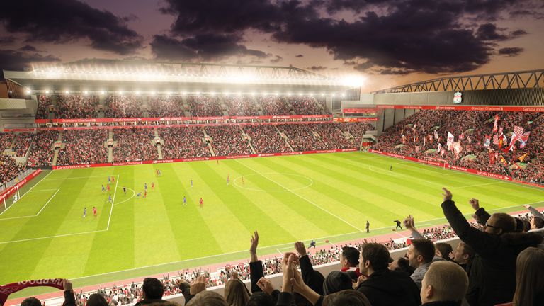 A view from Anfield's new main stand - pic courtesy Liverpool FC