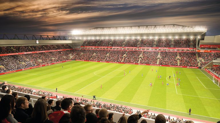 The view from the new main stand at Anfield - pic courtesy Liverpool FC