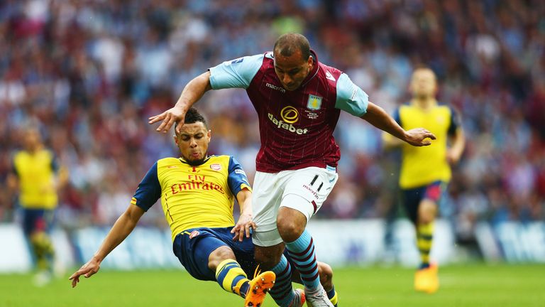 Gabriel Agbonlahor was denied a penalty for this challenge in May's FA Cup final. Next season's competition could see such decisions referred to video