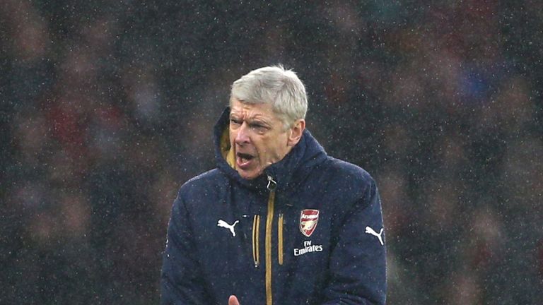 Arsene Wenger looks on during the Barclays Premier League match between Arsenal and Newcastle United