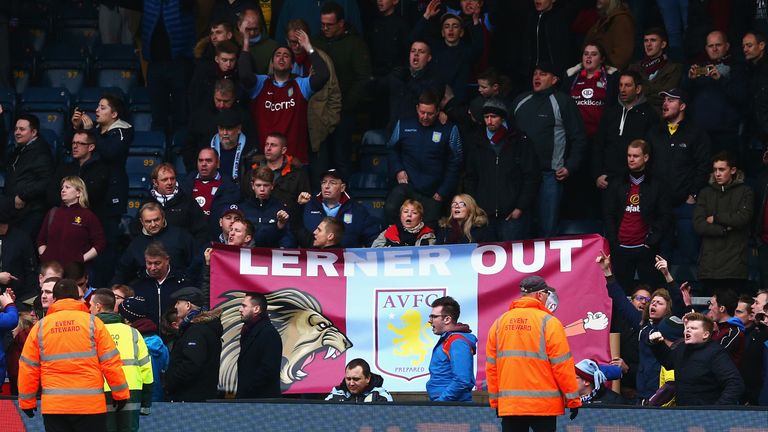 Villa fans expressed their dissatisfaction with owner Randy Lerner at the weekend