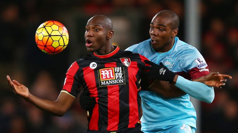 Benik Afobe in action on his Bournemouth debut