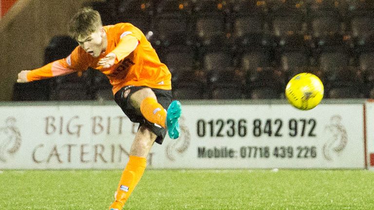 Blair Spittal scores for Dundee United at Airdrie