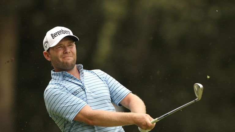 Branden Grace moved in to a share of the lead before play was suspended