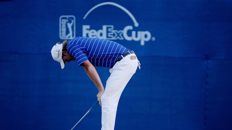 HONOLULU, HI - JANUARY 17:  Brandt Snedeker reacts after missing a putt on the first playoff hole during the final round of the Sony Open In Hawaii