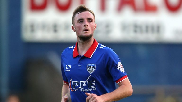 Oldham Athletic's Carl Winchester during the Capital One Cup, First Round match at Boundary Park, Oldham. PRESS ASSOCIATION Photo. Picture date: Wednesday 