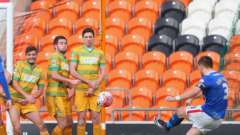 Danny Grainger scores the opening goal