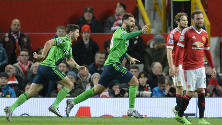 Charlie Austin (centre) celebrates scoring Southampton's match-winning goal