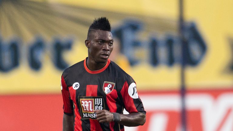 PHILADELPHIA, PA - JULY 14: Christian Atsu #20 of AFC Bournemouth plays in the friendly match against the Philadelphia Union on July 14, 2015 at the PPL Pa