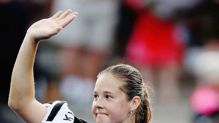 Daria Kasatkina celebrates her shock victory