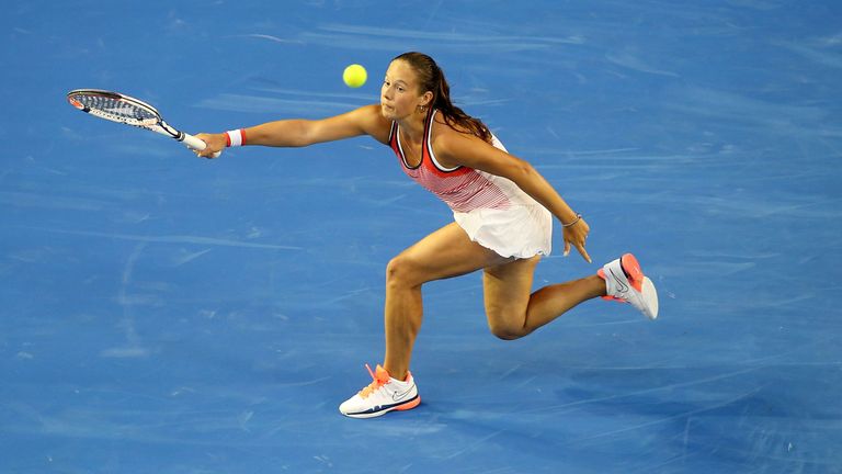 Daria Kasatkina of Russia during her third round match against Serena Williams of USA on day five of the 2016 Australi