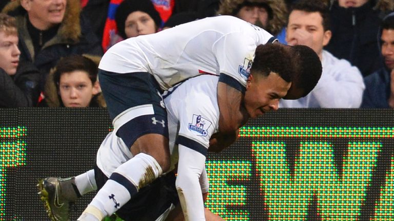 Tottenham Hotspur midfielder Dele Alli celebrates after scoring
