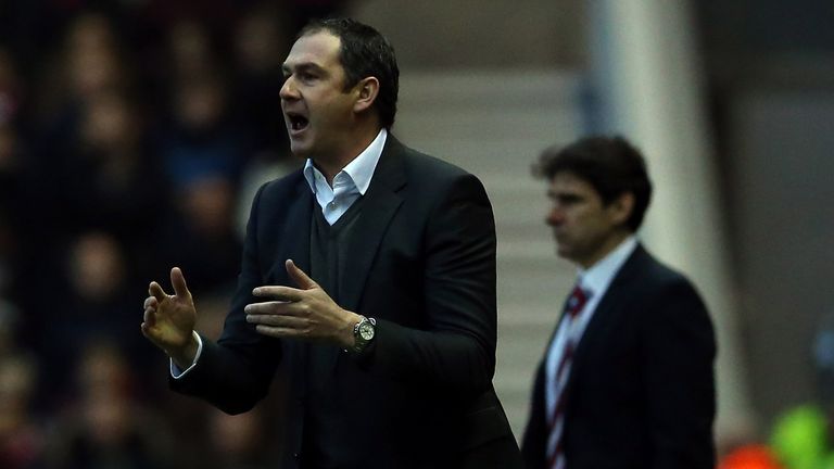 Derby manager Paul Clement on the touchline
