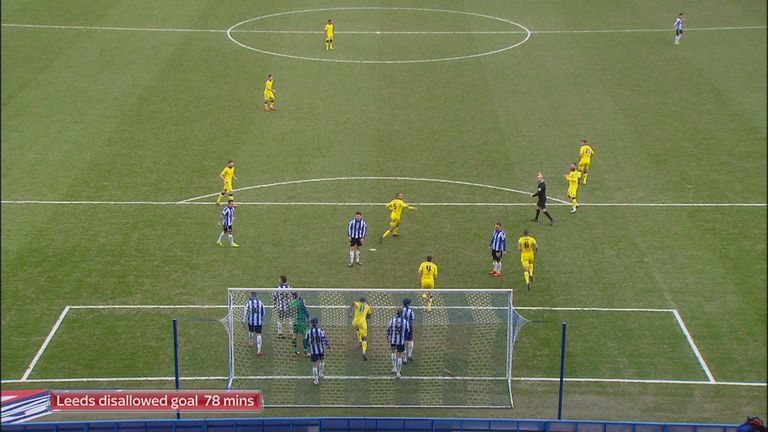 Leeds disallowed goal