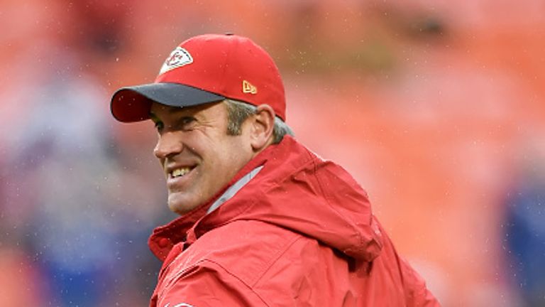 Kansas City Chiefs offensive coordinator Doug Pederson before a game against the Buffalo Bills on November 29, 2015