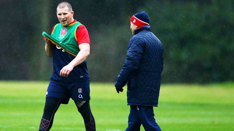 England captain Dylan Hartley with new boss Eddie Jones