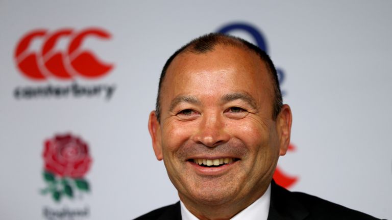 Eddie Jones, Head Coach of England smiles
