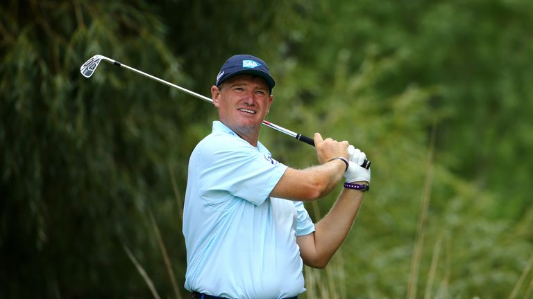 Ernie Els birdied the last hole to avoid missing the cut