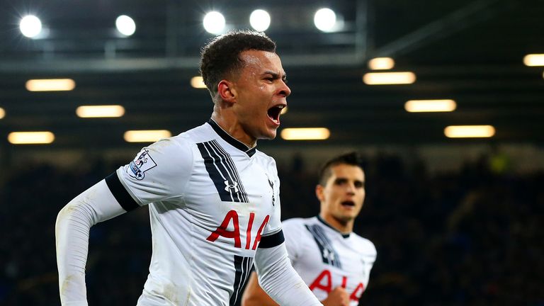 Dele Alli celebrates his equaliser