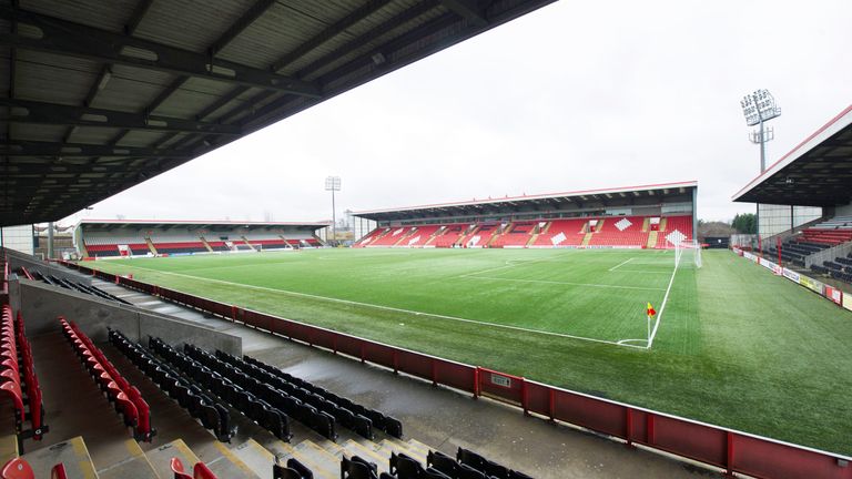 Excelsior Stadium, home of Airdrie FC, generic view