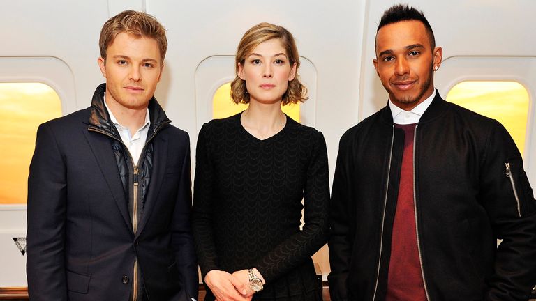 Actress Rosamund Pike also attended the launch in Geneva 