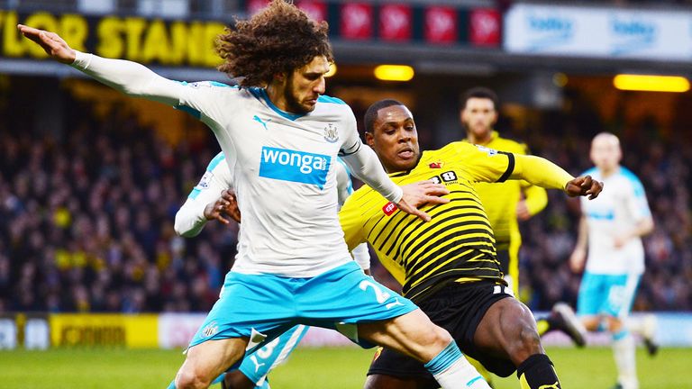 Newcastle defender Fabricio Coloccini on action against Watford